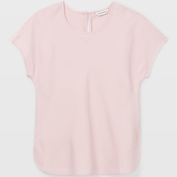 Satin Tee - New With Tags - NEVER WORN - Pink - Picture 3 of 3